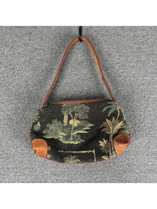Tommy Bahama Handbags - Vintage 90s Y2K Tommy Bahama Dark Floral Tapestry Baguette Bag Purse